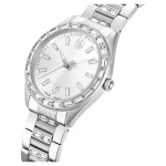 Matrix date watch Swiss Made, Metal bracelet, Silver tone, Stainless steel